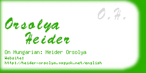 orsolya heider business card